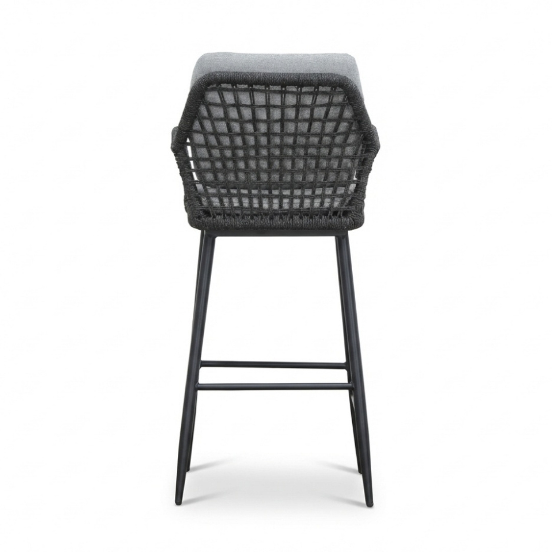 Santos Marble Grey/Valencia Stone Grey dining barset | 4 personen | sintered stone + touw | 90cm