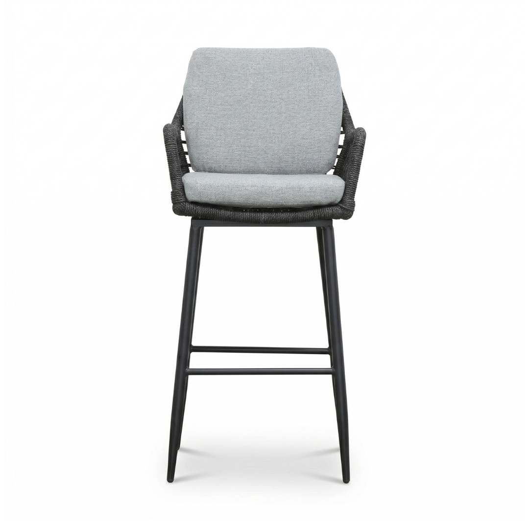 Santos Marble Grey/Valencia Stone Grey dining barset | 4 personen | sintered stone + touw | 90cm