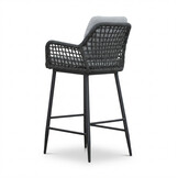 Santos Marble Grey/Valencia Stone Grey dining barset | 4 personen | sintered stone + touw | 90cm