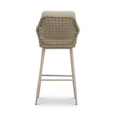 Santos Marble Latte/Valencia Sandstone dining barset | 4 personen | sintered stone + touw | 90cm