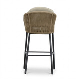Valencia antraciet/Mara Sahara Dust dining barset | 4 personen | teakhout + touw | 90cm