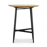 Valencia antraciet/Mara Sahara Dust dining barset | 4 personen | teakhout + touw | 90cm