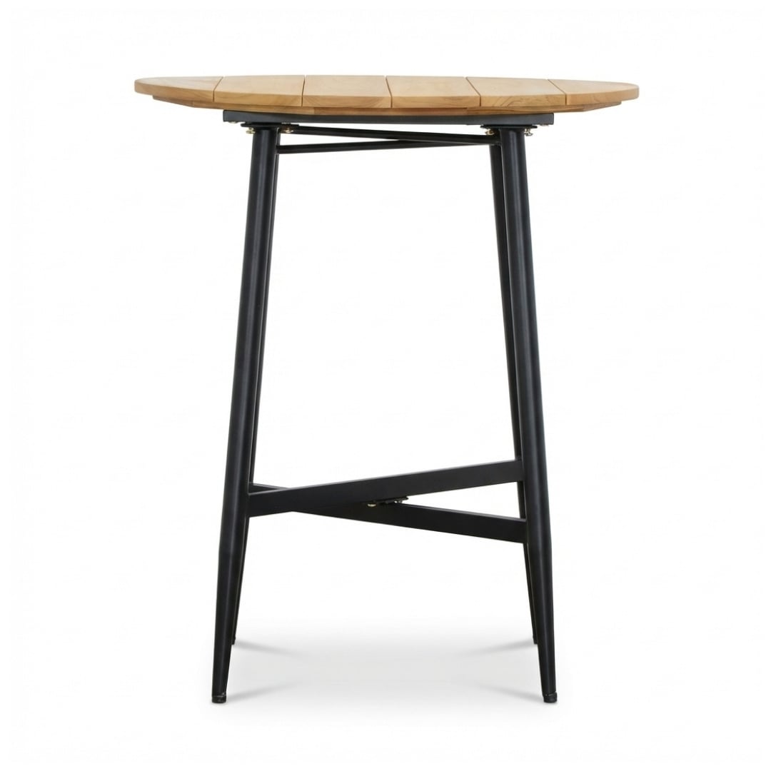 Valencia antraciet/Mara Sahara Dust dining barset | 4 personen | teakhout + touw | 90cm