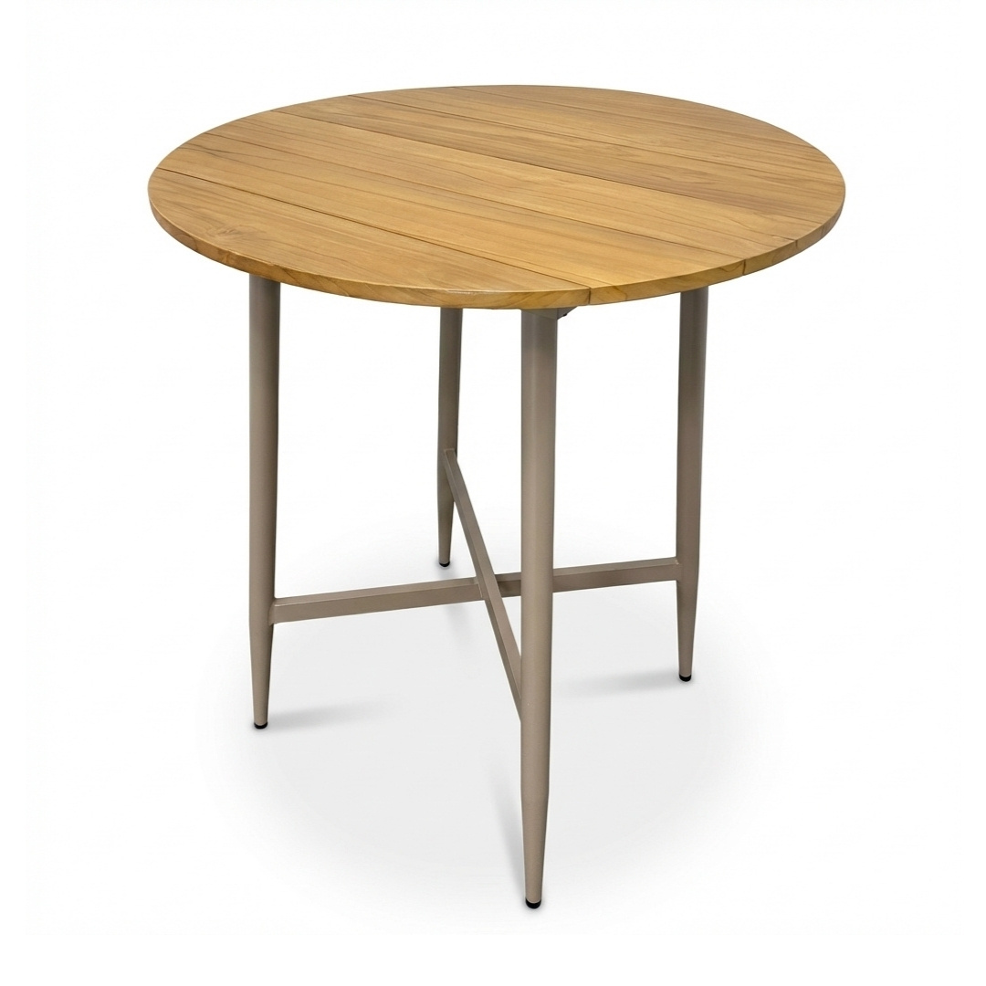 Valencia Sandstone dining barset | 4 personen | teakhout + touw | 90cm