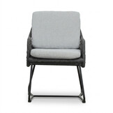 Salora antraciet/Gianna Stone Grey low dining tuinset | 6 personen | teakhout + touw | 150cm