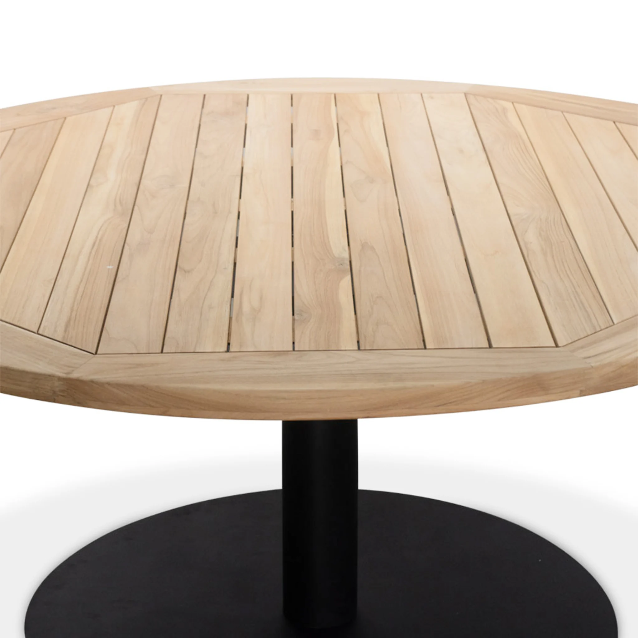 Ventura antraciet/Mara Sahara Dust low dining tuinset | 6 personen | teakhout + touw | 150cm rond