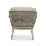 Ventura antraciet/Mila beige/antraciet low dining tuinset | 6 personen | teakhout + touw | 150cm
