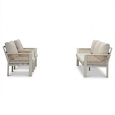 Venezia stoel-bank loungeset 5 personen | aluminium + touw | beige | 3-delig