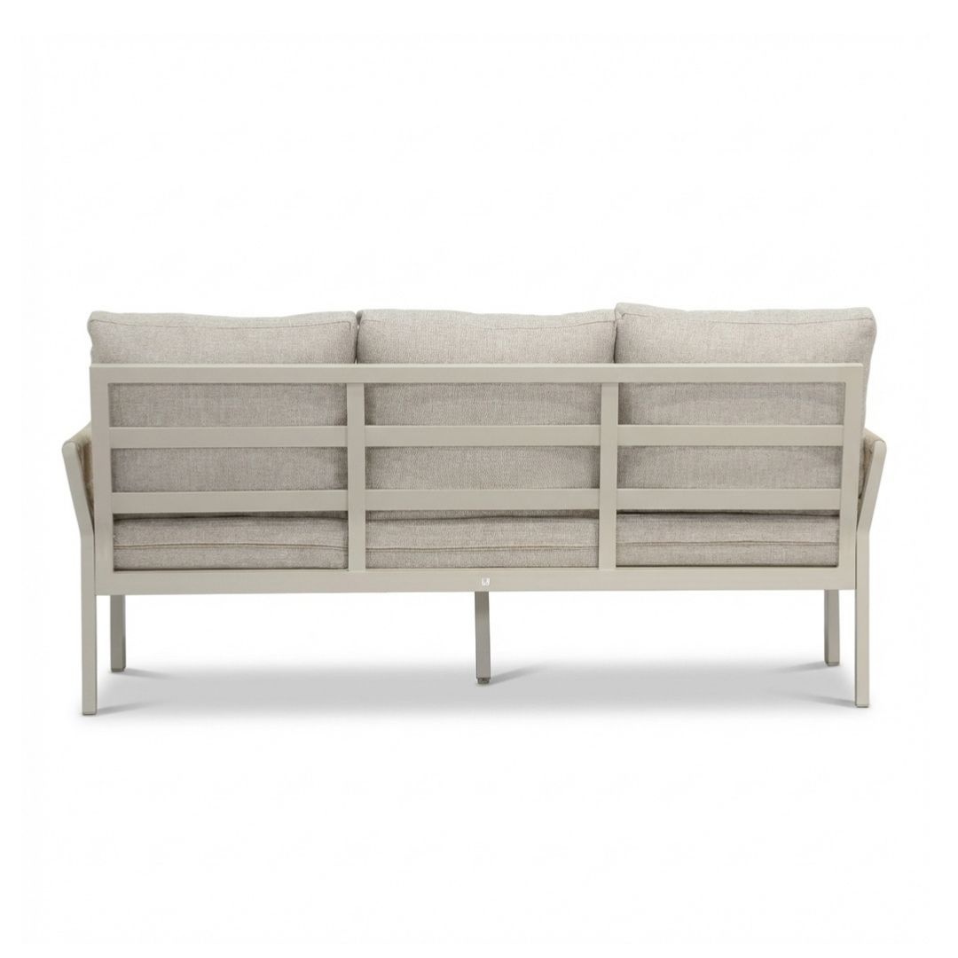 Venezia stoel-bank loungeset 5 personen | aluminium + touw | beige | 3-delig