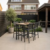 Denver/Bristol dining barset | 4 personen | polywood + textileen | 130x70cm