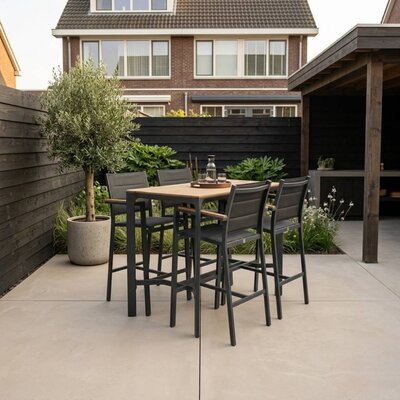 Denver/Bristol dining barset | 4 personen | polywood + textileen | 130x70cm