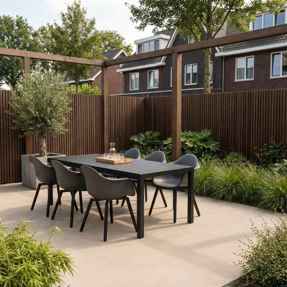 Manchester/Montreux dining tuinset | 6 personen | aluminium + kunststof | 205cm
