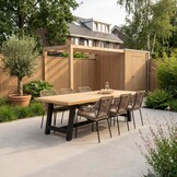 James/Seville zand dining tuinset | 6 personen | teakhout + aluminium | 260cm