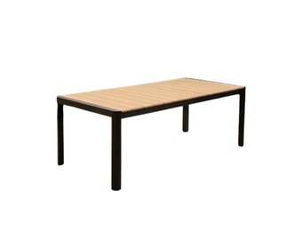 Liverpool dining tuintafel 8 personen | polywood + aluminium | Natural Wood | 258cm