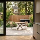 Calgary dining tuintafel 4 personen | polywood + aluminium | beige | 120cm rond