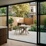 Cuba dining tuintafel 4 personen | sintered stone + aluminium | beige | 120cm rond