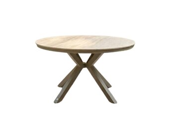 Cuba dining tuintafel 5 personen | sintered stone + aluminium | beige | 144cm rond