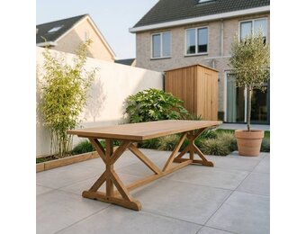 Jakarta dining tuintafel 6 personen | teakhout | Natural Teak | 240cm