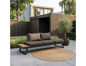 Arezzo 2-in-1 loungebank/ligbed | aluminium + polywood | 228cm