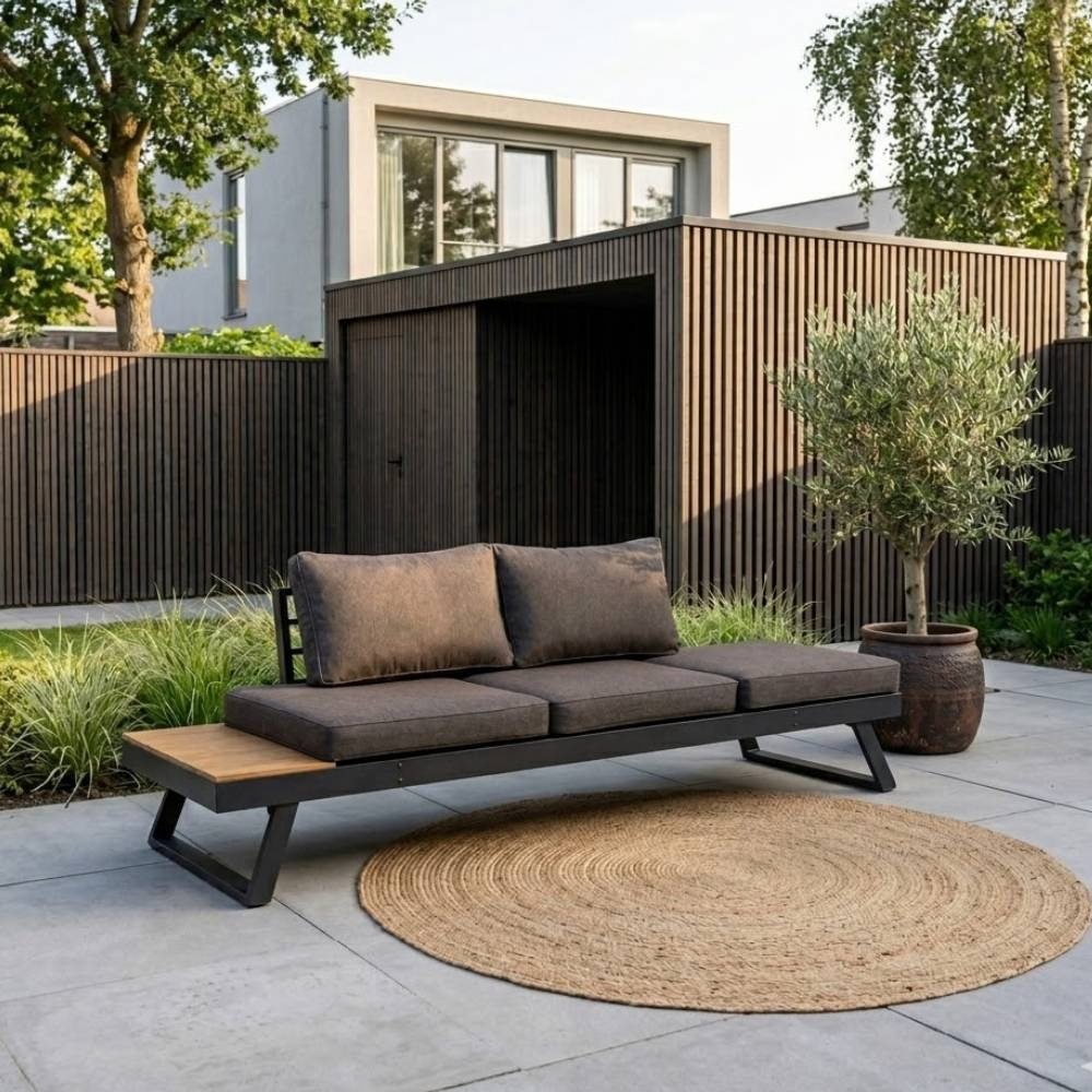 Arezzo 2-in-1 loungebank/ligbed | aluminium + polywood | 228cm