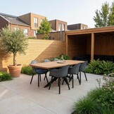Salo/Montreux dining tuinset | 6 personen | hardhout + kunststof | 240cm