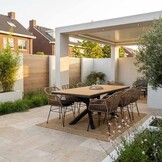 Durban/Lola dining tuinset | 6 personen | polywood + wicker | 218cm
