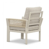 Venezia stoel-bank loungeset 5 personen incl. tafel | aluminium + touw | beige | 4-delig