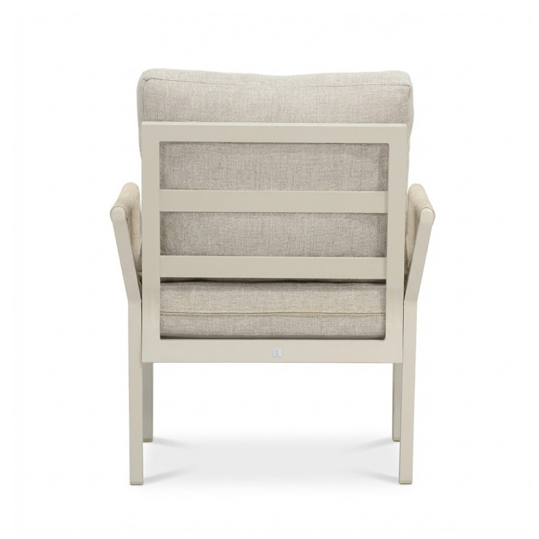 Venezia stoel-bank loungeset 5 personen incl. tafel | aluminium + touw | beige | 4-delig