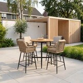 Valencia dining barstoel | touw + aluminium | Sahara Dust