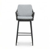 Valencia Stone Grey dining barset | 4 personen | teakhout + touw | 90cm