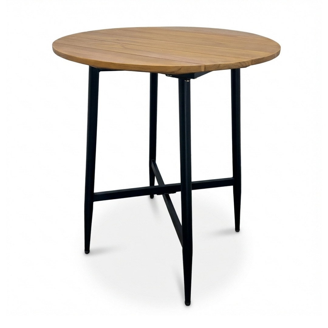 Valencia Stone Grey dining barset | 4 personen | teakhout + touw | 90cm