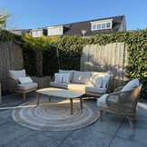 Matera loungetafel | hardhout + polystone | 120x70cm
