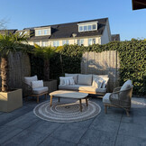 Matera loungetafel | hardhout + polystone | 120x70cm