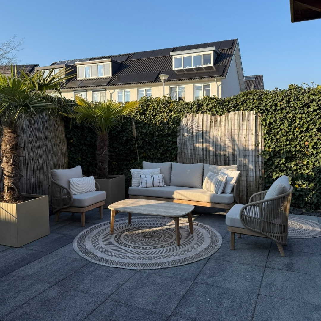 Matera loungetafel | hardhout + polystone | 120x70cm
