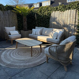 Matera loungetafel | hardhout + polystone | 120x70cm