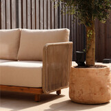Sienna hoek loungeset 6 personen | touw + hardhout | zand | 4-delig - 296x226cm