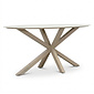 LUX outdoor living Calma dining bartafel 6 personen | sintered stone + aluminium | Marble Latte | 240cm ovaal