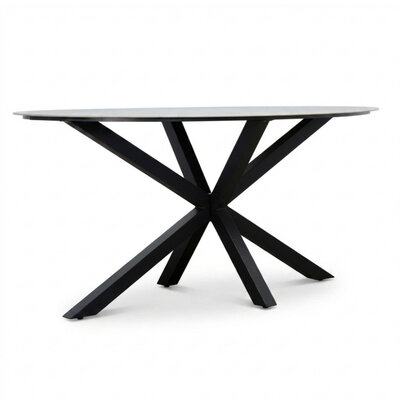 Calma dining bartafel 6 personen | sintered stone + aluminium | Marble Grey | 240cm ovaal