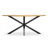 Cleve dining bartafel 6 personen | teakhout + aluminium | Natural Teak/antraciet | 240cm ovaal