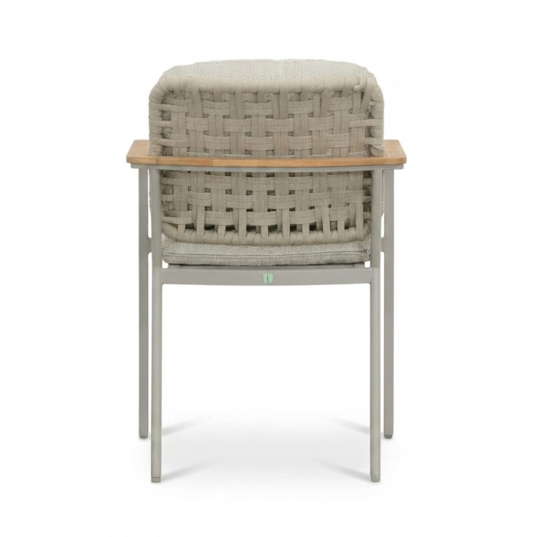 Montana dining tuinstoel | aluminium + teak | beige