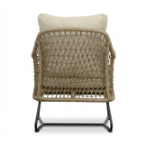 Gianna low dining tuinstoel | touw + aluminium | Sahara Dust