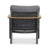 Montana stoel-bank loungeset 5 personen | aluminium + teak | antraciet | 3-delig