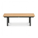 Montana koffietafel | aluminium + teak | antraciet | 100x60cm