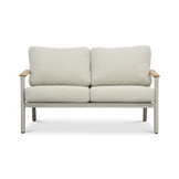 Montana stoel-bank loungeset 4 personen | aluminium + teak | beige | 3-delig