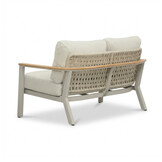 Montana stoel-bank loungeset 4 personen | aluminium + teak | beige | 3-delig