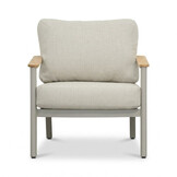 Montana stoel-bank loungeset 4 personen | aluminium + teak | beige | 3-delig