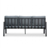 Tokyo stoel-bank loungeset 5 personen incl. tafel  | aluminium + polywood | antraciet | 4-delig