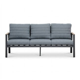 Tokyo stoel-bank loungeset 5 personen | aluminium + polywood | antraciet | 3-delig