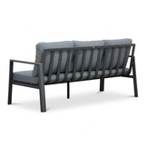 Tokyo stoel-bank loungeset 5 personen | aluminium + polywood | antraciet | 3-delig