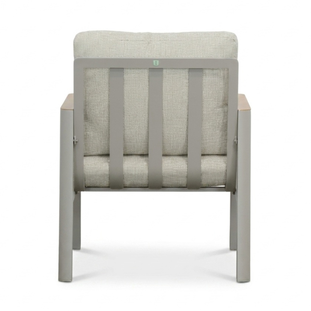 Tokyo stoel-bank loungeset 5 personen | aluminium + polywood | beige | 3-delig